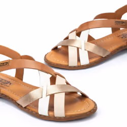 PIKOLINOS ALGAR Sandales Femelle Beige, Marron, Or, Blanc - Vue supplémentaire 3