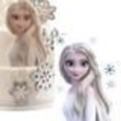 Silhouette Azyme - La Reine des Neiges - Elsa - Décoration Gâteau Anniversaire - 148 x 21 cm