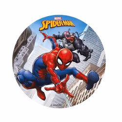 Disque comestible sans sucre 155 cm Marvel Spiderman pour décorer gâteau anniversaire