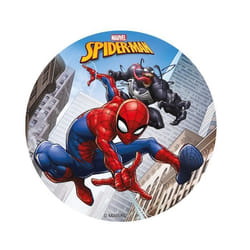 Disque comestible sans sucre 155 cm Marvel Spiderman pour décorer gâteau anniversaire