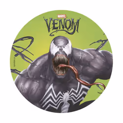 DISQUE AZYME COMESTIBLE 20 CM MARVEL VENOM - DECOR GATEAU ANNIVERSAIRE ENFANTS