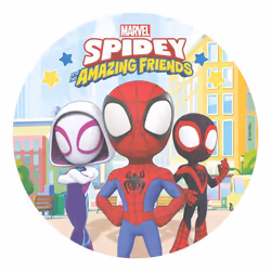 DISQUE AZYME COMESTIBLE 20 CM SPIDEY  - DECOR GATEAU ANNIVERSAIRE ENFANTS