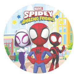 DISQUE AZYME COMESTIBLE 20 CM SPIDEY  - DECOR GATEAU ANNIVERSAIRE ENFANTS