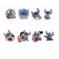 16 TOPPERS / PIQUES A GATEAU ANNIVERSAIRE CUPCAKE - DISNEY LILO & STITCH