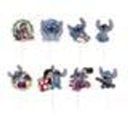 16 TOPPERS / PIQUES A GATEAU ANNIVERSAIRE CUPCAKE - DISNEY LILO & STITCH
