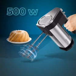 Cecotec PowerTwist 500 Batteur à main 500 W Noir, Acier inoxydable