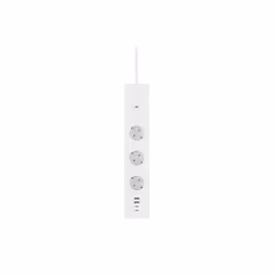 WOOX R6132, 3 sortie(s) CA, Type F (CEE 7/4), 1,5 m, Avec fil &sans fil, Blanc, Blanc