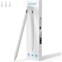 Stylet pour iPad - KECOW - Compatible iPad 2018-2024 - Rejet de paume - Charge rapide - Couleur Blanc