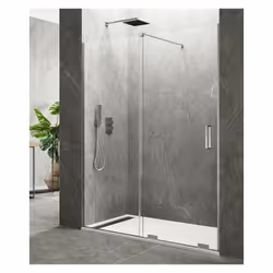 Absence de profil supérieur Verre de 8 mm d'épaisseur Profilés en aluminium Hauteur 195 cm Guide-lame innovant avec bouton de ...