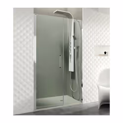 OPEN Portes battantes ouvertes avec fermeture fixe. Système d'élévation en tournant pour une bonne étanchéité. Profilés en al ...