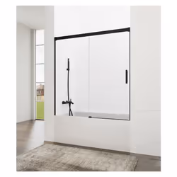 Absence de profil bas Profilés en aluminium Hauteur 150 cm Verre trempé de 6 mm d'épaisseur Guide-lame innovant avec bouton d ...