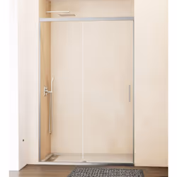 Absence de profil bas Profilés en aluminium Hauteur 195 cm Verre trempé de 6 mm d'épaisseur Guide-lame innovant avec bouton d ...