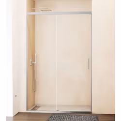Absence de profil bas Profilés en aluminium Hauteur 195 cm Verre trempé de 6 mm d'épaisseur Guide-lame innovant avec bouton d ...