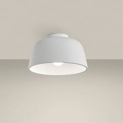 Leds-c4 - leds C4 Miso Ø285mm Semi Plafonnier Cylindrique Petit Blanc E27
