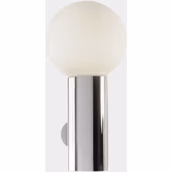 LEDS C4 Mist Applique Murale Simple pour Salle de Bain Chrome E14 | Finition : Chrome | Matériel : Verre Hauteur (cm) : 21,00 ...