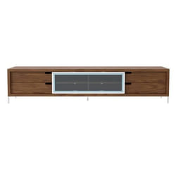 Meuble TV Design - PARIS PRIX - Caramo - Porte(s) - Bois - Noyer & Argent