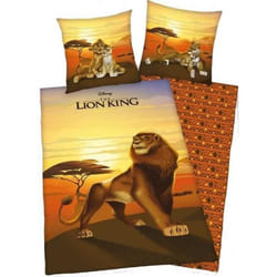 LE ROI LION-DISNEY-HOUSSE DE COUETTE-PARURE DE LIT 140X200 CM+TAIE 63X63 CM.