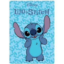 Plaid - Disney - Stitch - 100x140 cm - 100% polyester - Lavable à 40° - Doux et chaud
