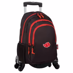 DAM. Sac à dos primaire Naruto Cloud double compartiment + trolley avec protection latérale et stoper avant, 4 roulettes mult ...