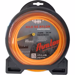 Fil Nylon pour débroussailleuse - Avalon - 3 mm x 56 m - Orange - Multifonction - Manuel