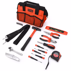 Set de outils de 23 pièces comprenant : une pince de coupante de 15 cm une pince de tip de 15 cm une clé de 15 cm cinq tourne ...