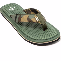 Tongs pour homme, vert militaire, semelle antidérapante