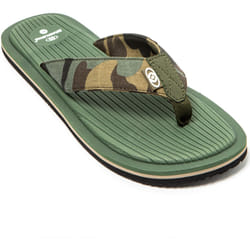 Tongs pour homme, vert militaire, semelle antidérapante