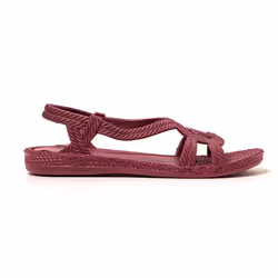 Sandales femme Brasileras Grenat semelle en gomme