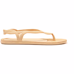 Tongs femme Brasileras Beige semelle en gomme