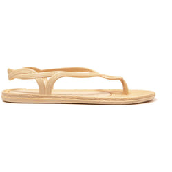 Tongs femme Brasileras Beige semelle en gomme