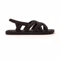 Sandales femme Brasileras Noir semelle en gomme