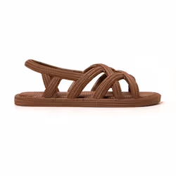 Sandales femme Brasileras Marron semelle en gomme