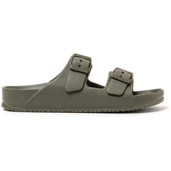 Sandales unisex Brasileras Vert Militaire semelle en gomme