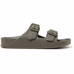 Sandales unisex Brasileras Vert Militaire semelle en gomme