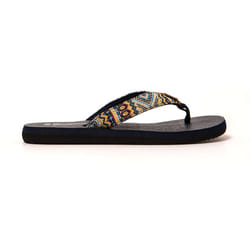 Tongs femme Brasileras Bleu semelle en gomme