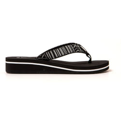 Tongs femme Brasileras Noir semelle en gomme