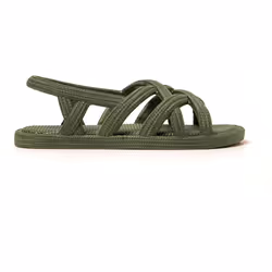 Sandales femme Brasileras Vert Militaire semelle en gomme