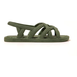 Sandales femme Brasileras Vert Militaire semelle en gomme