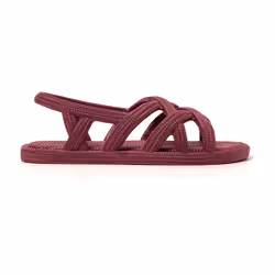 Sandales femme Brasileras Grenat semelle en gomme