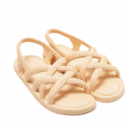 Sandales femme Brasileras Beige semelle en gomme
