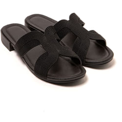 Sandales femme Brasileras Noir semelle en gomme