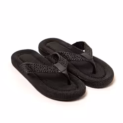 Tongs femme Brasileras Noir semelle en gomme