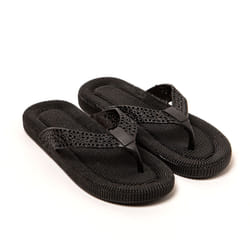Tongs femme Brasileras Noir semelle en gomme