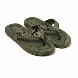 Tongs femme Brasileras Vert Militaire semelle en gomme