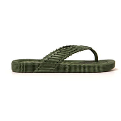 Tongs homme Brasileras Vert Militaire semelle en gomme
