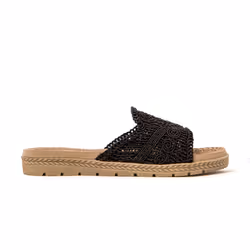 Sandales femme Brasileras Noir semelle en gomme