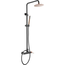 Imex BDYS045/NOR milos stick Conjunto de Ducha Monomando Negro Oro Rosa - ref: BDYS045/NOR