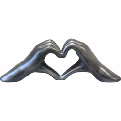 Statue en céramique mains en coeur argent En céramique Dimensions : Hauteur 10 cm - Longueur 28 cm - Largeur 6 cm Fabrication ...