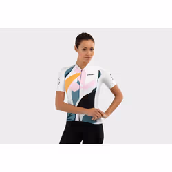 Siroko M2 Pinerolo Maillot Vélo Manches Courtes Femme XL, Adulte, Femelle, Blanc, Tee-shirt, XL, SML