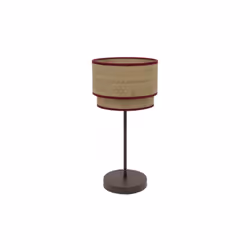 Plateau de table ALTO série ROQUE de cSenteur NATURELLE/ROUGE. Il est équipé d'une douille E27. Ampoule non incluse. Abat-jou ...